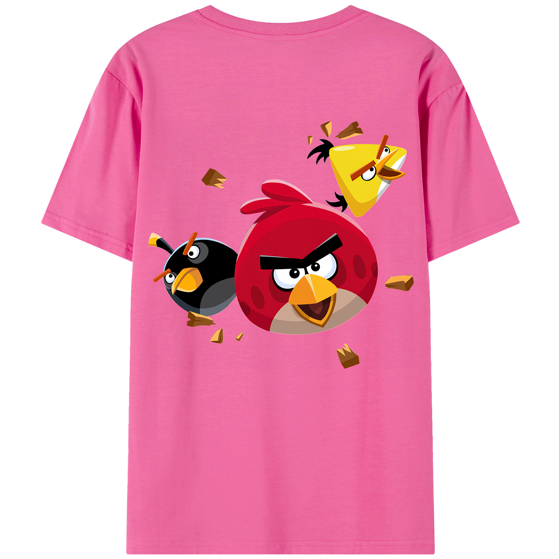 （画像用） Angry Birds アングリーバード レディース半袖Tシャツ(バックプリント)